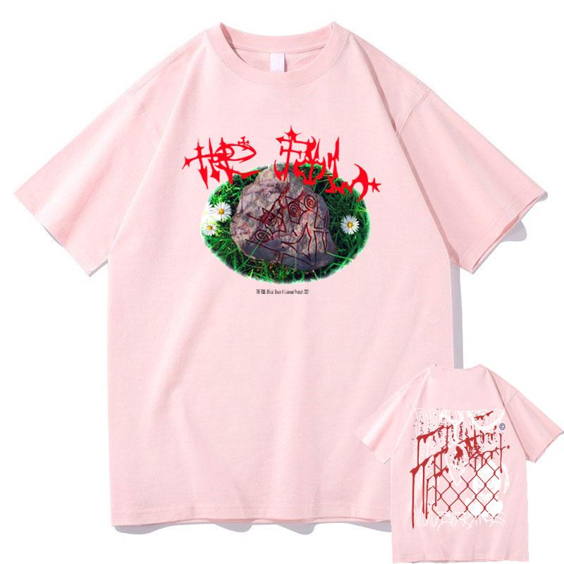 Bladee The Fool Drain Gang Music Album Double Sided Print Tshirts Men Women Hip Hop Casual Tshirt Man Rock T Shirt Streetwear