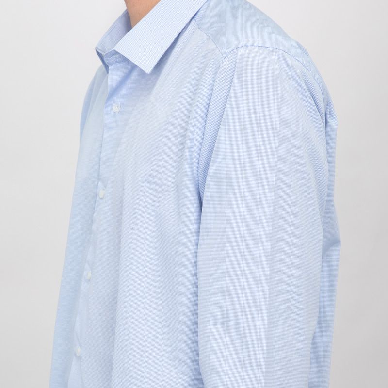 Men's Textured Cotton Light Blue Shirt BILL TORNADE