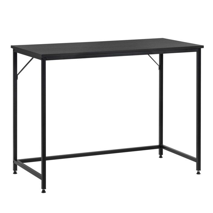 Bureau - SPRINGOS - Loft - 100x50x76 cm - Noir - Métal - Montage facile