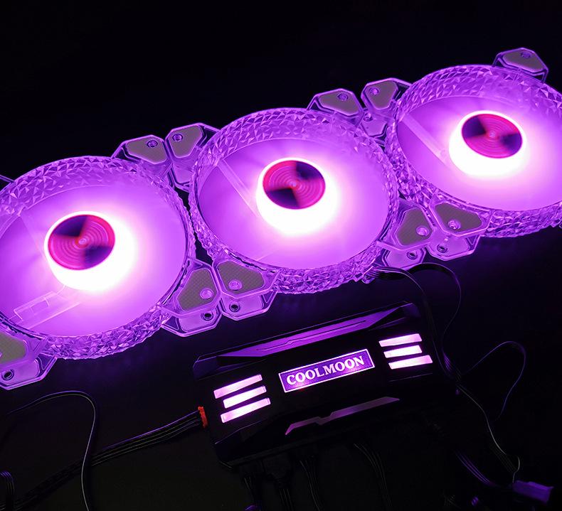 Контроллер вентилятора ARGB Sync 5 В 3-контактный с ШИМ-регулировкой температуры и беспроводным пультом дистанционного управления