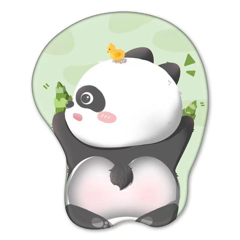 3D Милый Мультяшный Силиконовый Коврик для Мыши с Подставкой для Запястья из Пены с Памятью