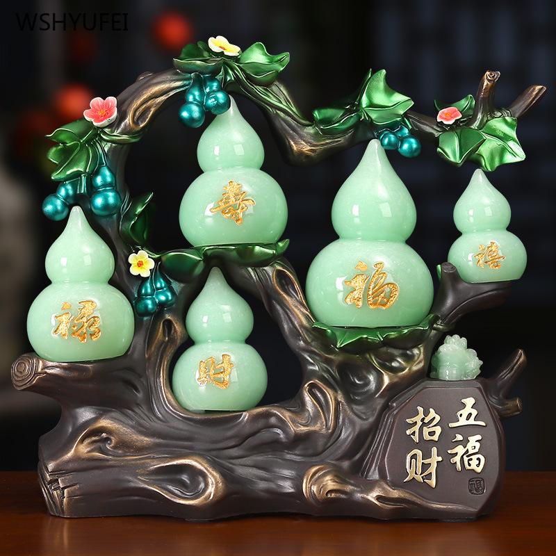 Аксессуары для домашнего декора Five Blessings Lucky Gourd Decoration Настольные украшения для гостиной и кабинета Подарок на открытие магазина