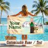 Custom Text Beach Towel, Soft Absorbent Swimming Multi-use TowelWallace & Gromit