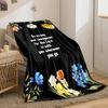 Floral Bible Verse Blanket  Printed Blanket for Living Room Bed Couch lunch break Soft Cozy Blanket for Friend's festival Gift