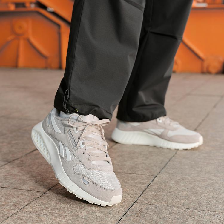 Reebok Классические кожаные кроссовки унисекс Hexalite Ash Grey Moonstone Chalk 100074409