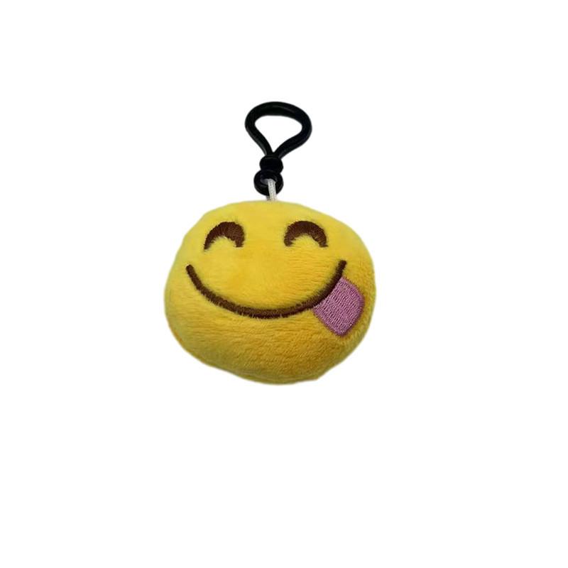 Cartoon Emoji Stuffed Keychain With Short Plush Material For Phone Accessory And Cute Gift Idea
