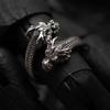 Imitation Ring Unisex Ring Niche Design High-end Double-headed Dragon Panlong Jewelry National Trend