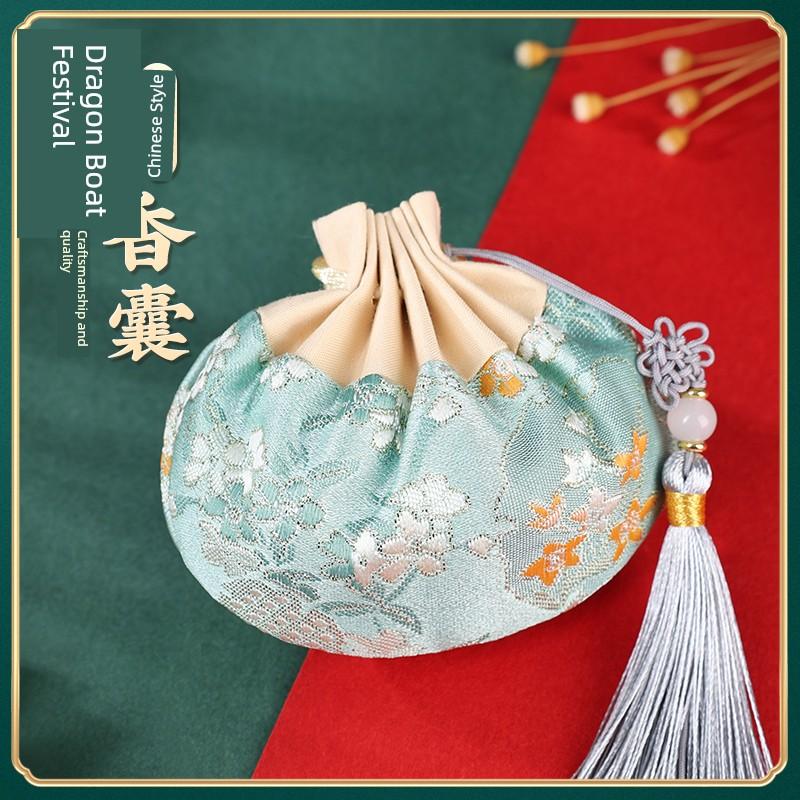 Dragon Boat Festival Incense Bag, Mugwort Leaf Incense Bag, Mosquito-Repelling Incense Bag, Ancient Style Embroidery Gift, Portable Decorative Pendant