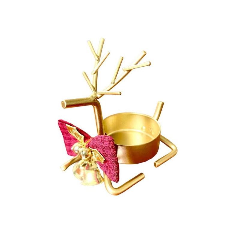 Изысканный железный подсвечник Декорация Дизайн Рождественского Оленя Прочный Домашний Декор для Хэллоуина И Праздничного Сезона