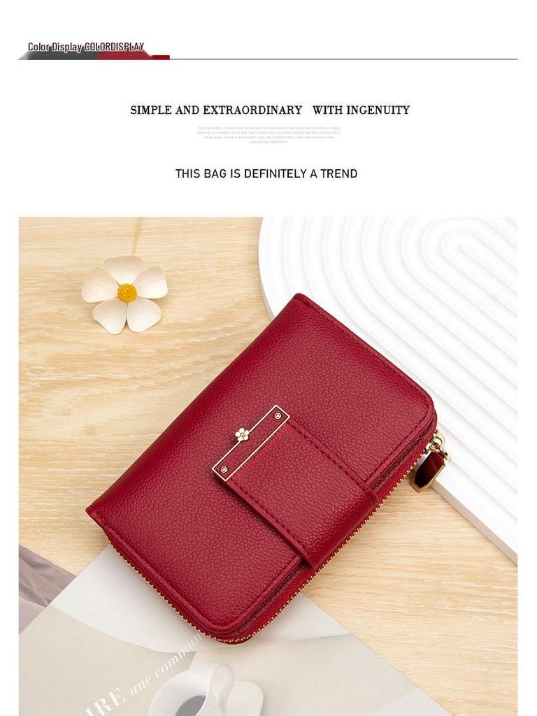 Женский кошелек и клатч с несколькими отделениями для карт и карманом для монет на молнии