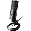 Конденсаторный микрофон Audio-Technica AT2020USB-X с кнопкой отключения звука, регулятором громкости, USB Type-C для игр, стриминга, создания контента