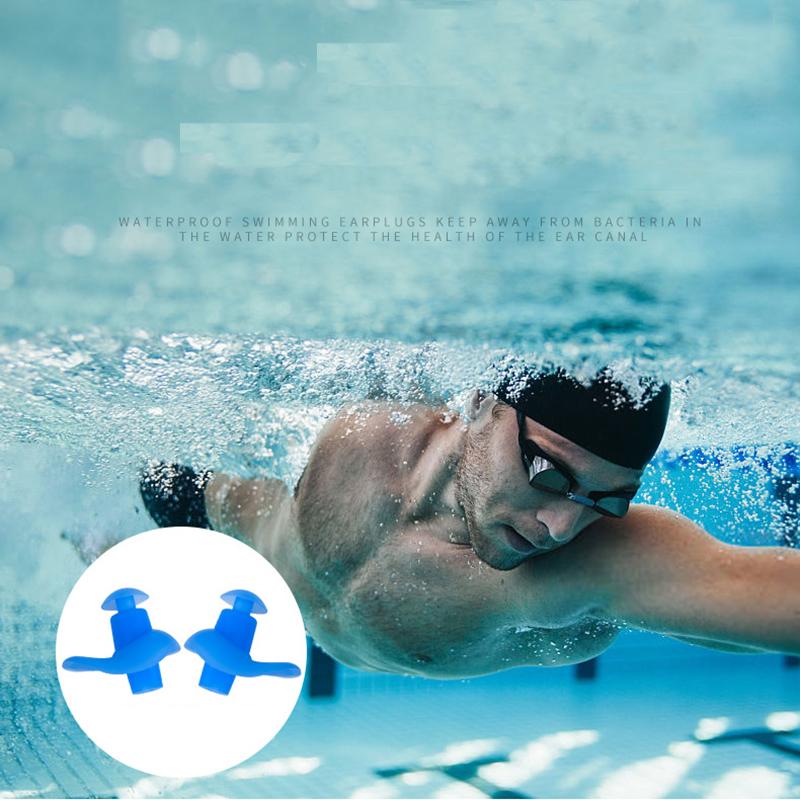 1 пара мягких экологических силиконовых спиральных водонепроницаемых пыленепроницаемых затычек для ушей в коробке, аксессуары для водного спорта и плавания