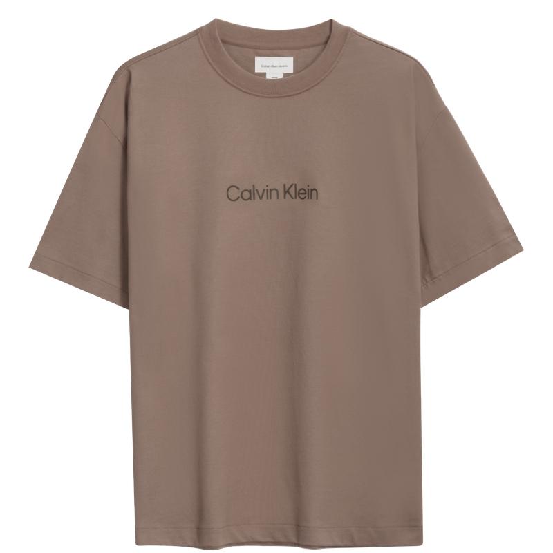Calvin Klein Футболка мужская темно-бежевая 40HM228