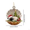 Christmas Tree Hanging Ornament Acrylic Pendant Car Photo Prop Sleeping Puppy Charm for Winter
