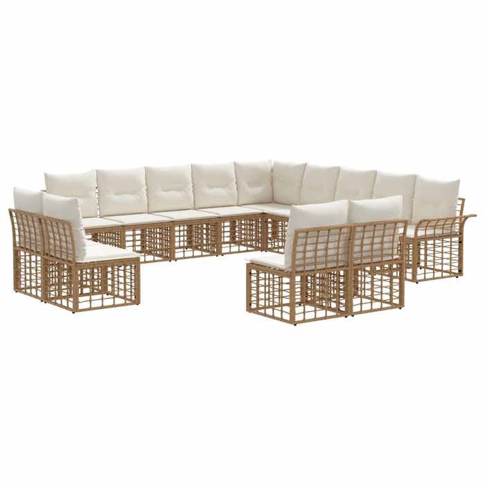Maison Exclusive - Ensemble de canapés d'extérieur 13 pc Blanc Naturel et Crème