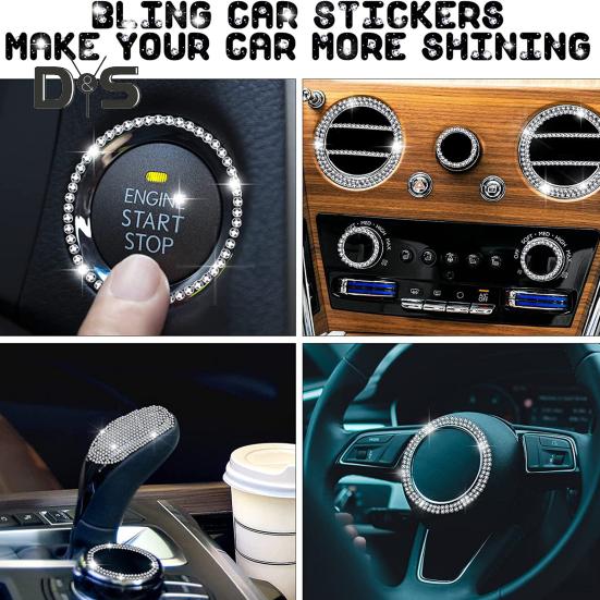 4MM Car Rhinestone Sticker Self Adhesive Sparkling Bling Multi Functional Handmade Craft Auto Body DIY Decoration Decal Automobile Supplies