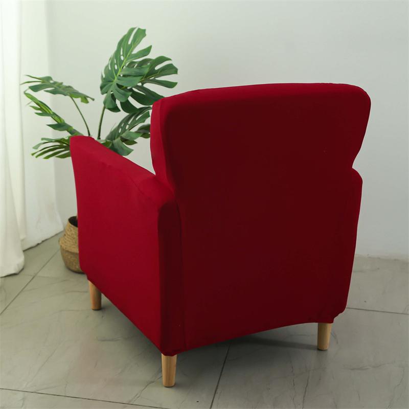 Solid Color Club Tub Sofa Cover Stretch Armchair Covers Elastic Single Couch Slipcover for Study Bar Counter Living Room
