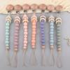 Pacifier Chain No Sharp Edge Food Grade Silicone Baby Infant Pacifier Clip Chain Teething Toy for Daily Use