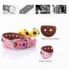Flower Eyelet Decoration Colorful Fashionable Waistband Kids Belt Faux Leather Belt Waist Belt