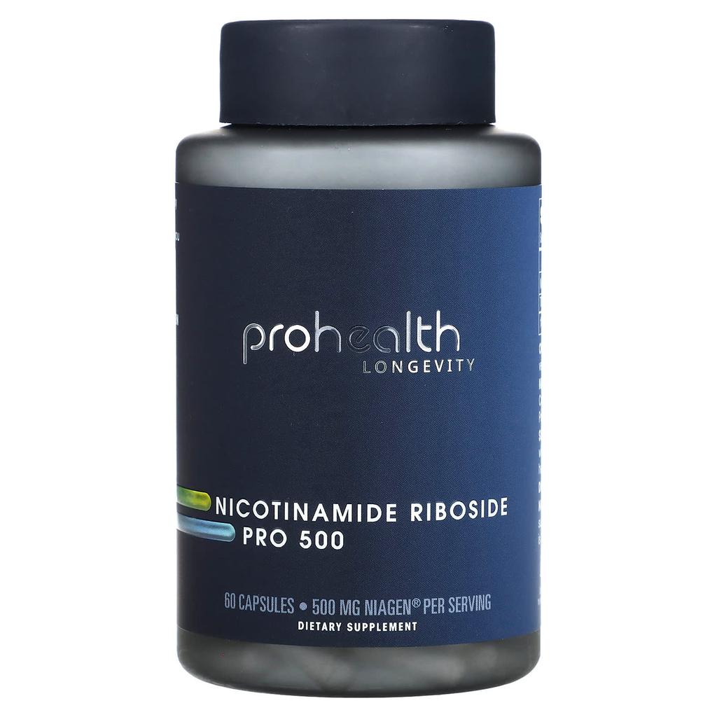 ProHealth Longevity, Ниацинамид Рибозид Про 500, 500 мг, 60 капсул (250 мг на капсулу)