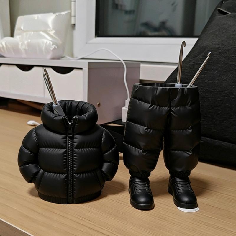 1 шт. Милый держатель для ручек в форме пуховика, Креативный 3D-печатный для классной комнаты, студента, Настольные канцелярские принадлежности, Украшение для рабочего стола в домашнем офисе