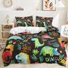 Трехпредметный мультяшный набор одеял с динозаврами Двухпредметный постельный набор