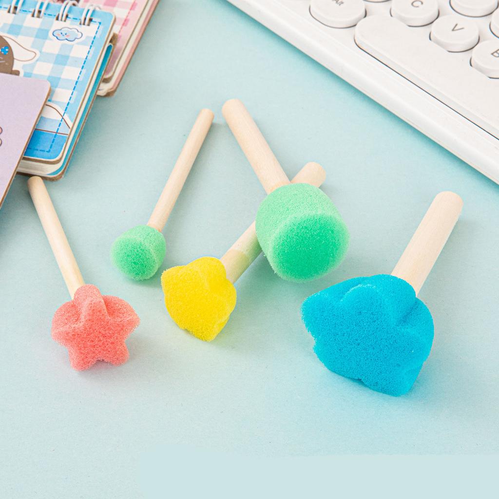 10PCS Paint Pottery Sponges for Paint Face Painting Sponge Kids Arts and Crafts Art Sponge for Painting HMS01