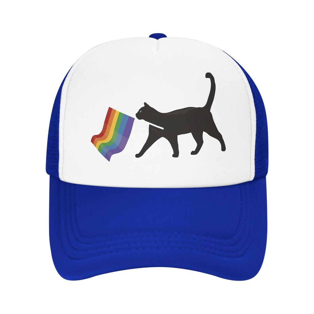 Unisex Women IntersexInclusive Progress Pride Flag Trucker Hat Outdoor Mesh Baseball Caps LGBT Pride Dad Hat Breathable Sports Cap