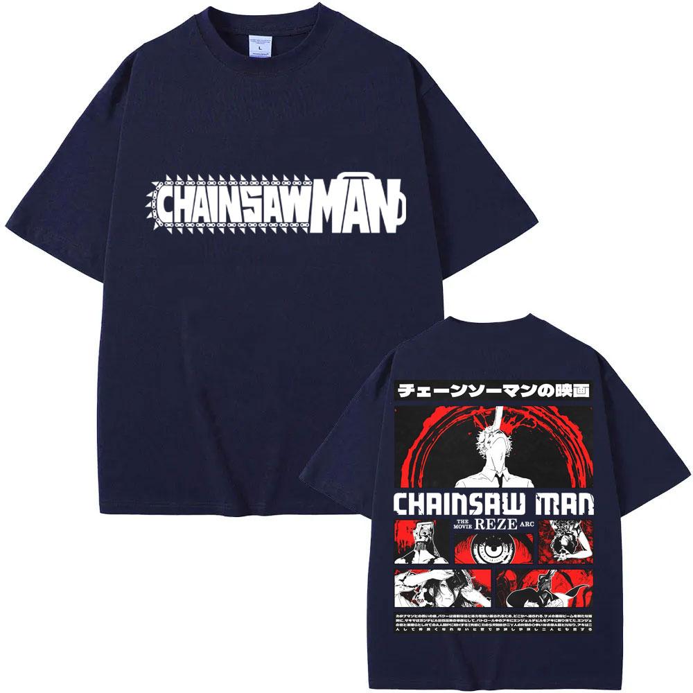 90s Japanese Anime Chainsaw Unisex Graphic T Shirt Unisex Women Fashion Vintage Cartoon Tshirt Oversized Cotton Casual Summer Tshirts