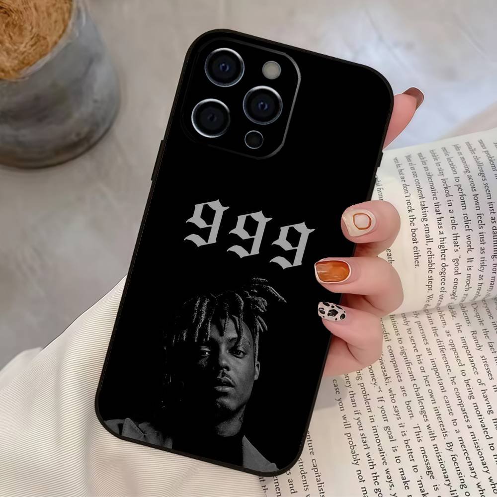 Чехол для телефона рэпера 999 J-Juice W-WRLD для iPhone 17,16,15,14,13,12,11 Plus,Pro Max,XS, Мягкий черный чехол