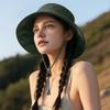 Женская шляпа Yousheng в стиле рыбака, однотонная шляпа-ведро с отражающей полосой, шнуровкой, куполообразным дизайном