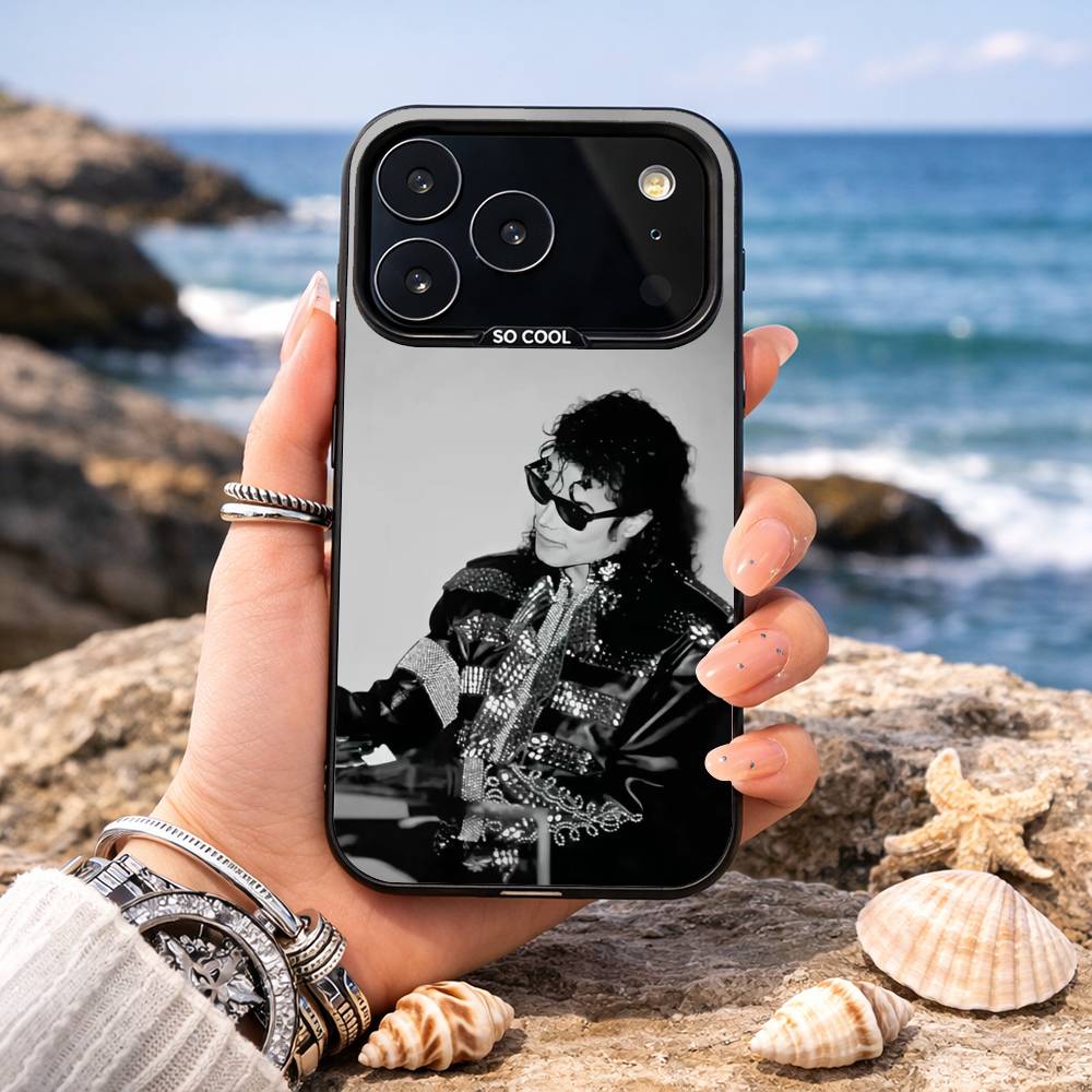Чехол для телефона Michael Jackson для iPhone17,16,15,14,13,12,11,Pro,MAX Белый Матовый Ударопрочный Чехол