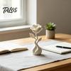 Украшения из искусственных цветов 3D-печатные искусственные украшения, матовая белая фигурка розы с реалистичными раскрытыми лепестками, цветы в скандинавском стиле, минималистичные