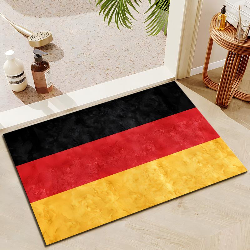 National Flag Floor Mat Entrance Shoe Changing Area Foot Mat Dirt Resistant and Non Slip Mat Washable Bathroom Floor Mat
