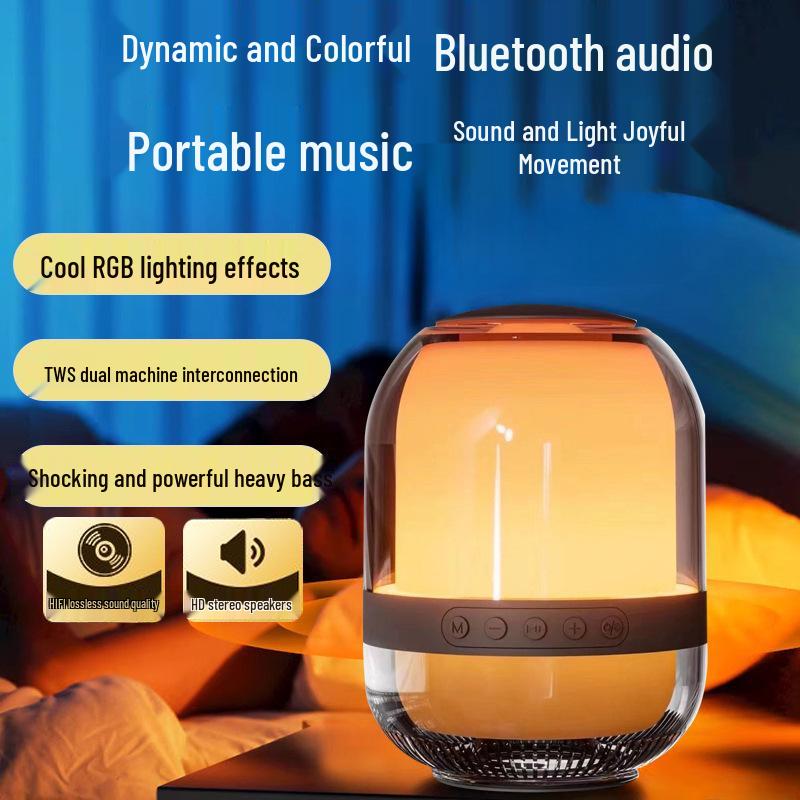 Беспроводная Bluetooth-колонка M9 с RGB-подсветкой и сабвуфером для автомобиля и улицы