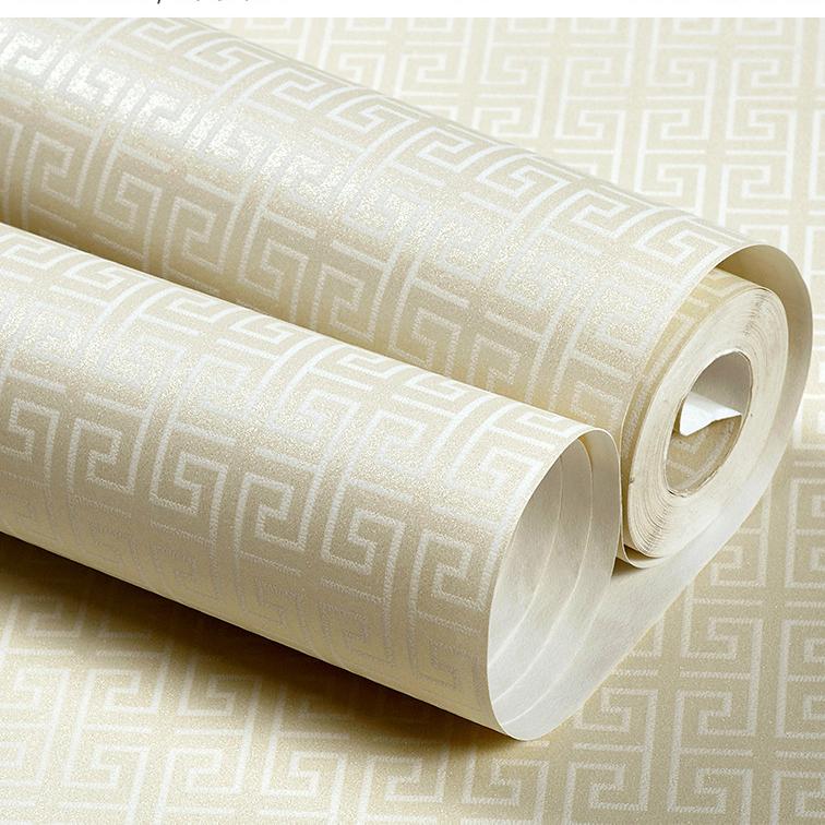 Modern Geometric Lattice Non-woven Fabric Wallpaper Living Room Bedroom Background Chinese Retro Style Classical Zen Wallpaper
