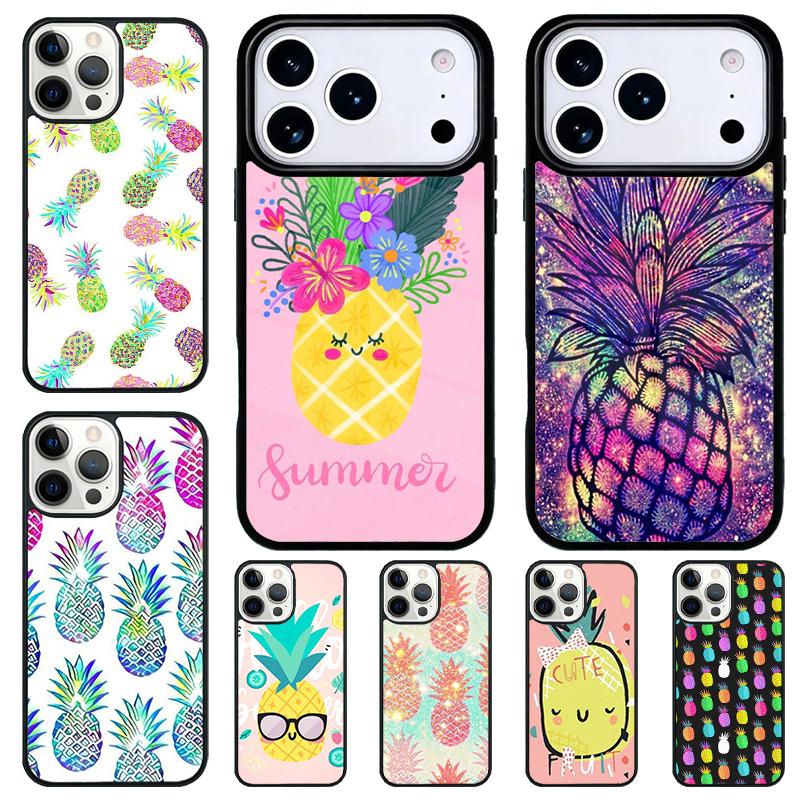 Kawaii Pineapple Art Phone Case for iPhone 17 Air 16 15 11 12 14 13 Pro Max Shockproof Cover