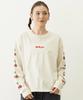 Milkfed Casual Side Cherries Wide Long Sleeve Tee in Off White Women's