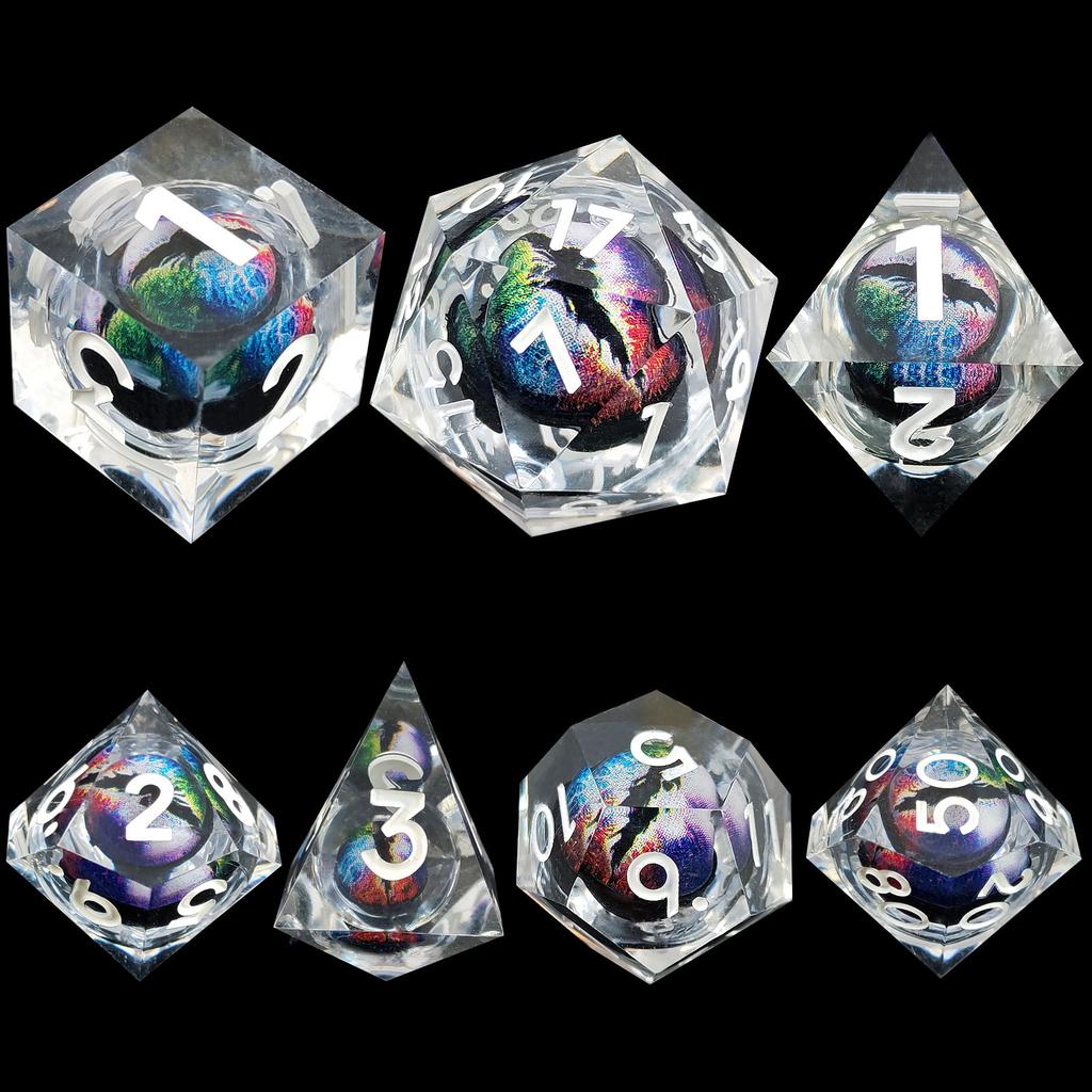 Набор кубиков для глаз Dnd Liquid Flow для ролевых игр Dungeon and Dragon Pathfinder, игрушка