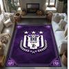 Anderlecht FC Soccer Football Pattern Soft Area Rug Non Slip Indoor Floor Carpet Sports Decor Mat for Bedroom