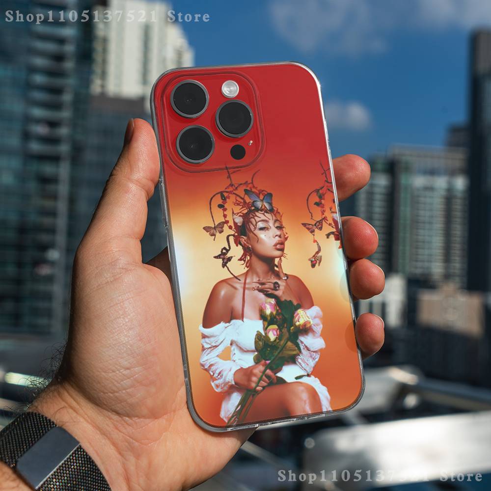 Hot Singer K-Kali Uchis Phone Case For iPhone 17,16,15,14,13,12,11 Pro,Max,Plus,X,XS,XR,SE4,E Mini Transparent Soft Cover