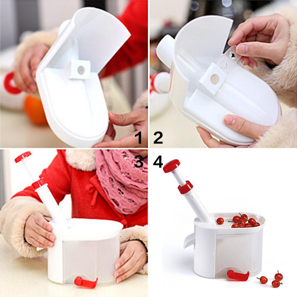 Новинка, устройство для удаления косточек из вишни, инструмент для удаления косточек из ядерной косточки с контейнером, креативный инструмент для овощей ARI