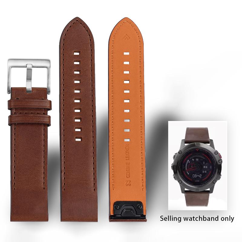20mm 22mm 26mm Quick Fit Leather Strap For Garmin Fenix 7X 7 Solar 6X 6 Pro 5X Plus/EPIX/MARQ/Mk2 Mk2i Watch Band Bracelet Acces