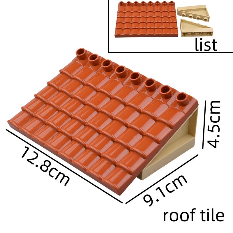 Большие Строительные Блоки Дом Аксессуары Части Крыша Окно Стена Строительство Собирать Кирпичи Образовательные Игрушки Для Детей Подарок