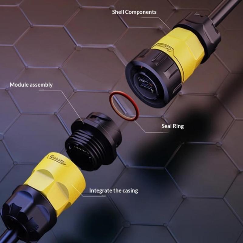 Ym20 Водонепроницаемый Пластиковый RJ45 Cat6 Ethernet Разъем-Розетка Адаптер Кабеля Для Светодиодного Дисплея Экрана Роутера