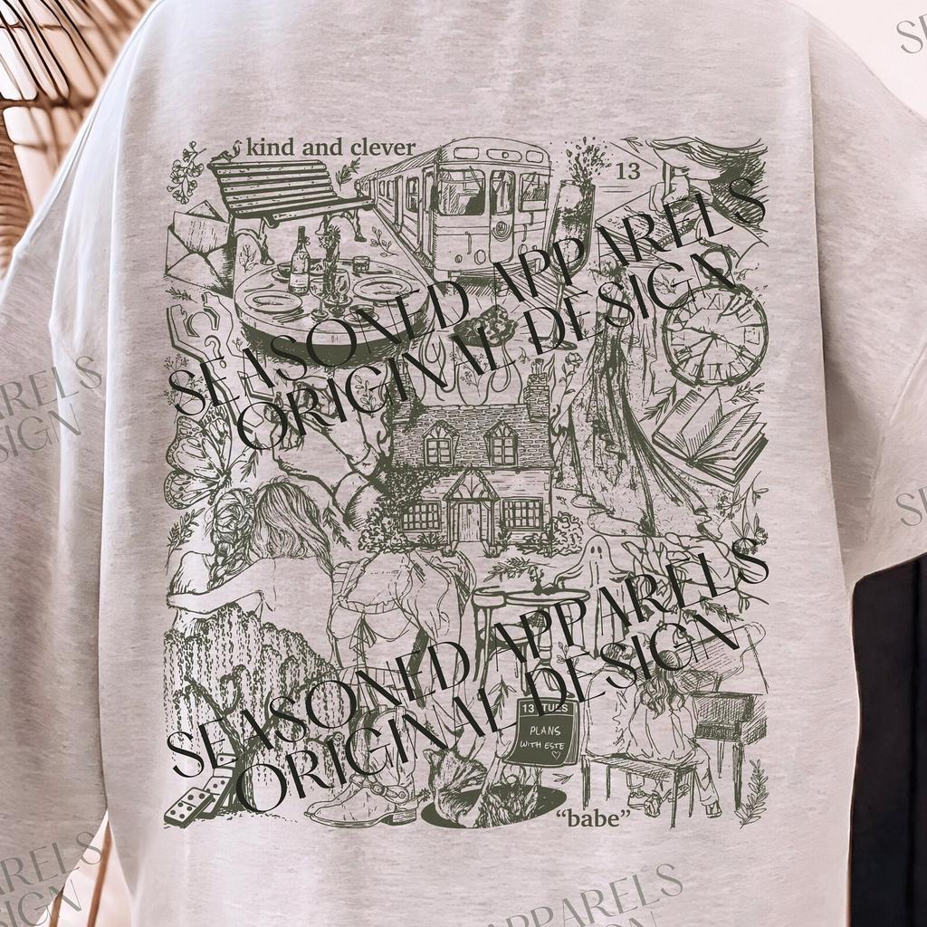 Forevermore Sweatshirt, Fan-Made Design, Eras Outfit, Cottagecore Hoodie, Ivy House Design, Eras Hoodie, Green Design, Willow Tee, In My Era