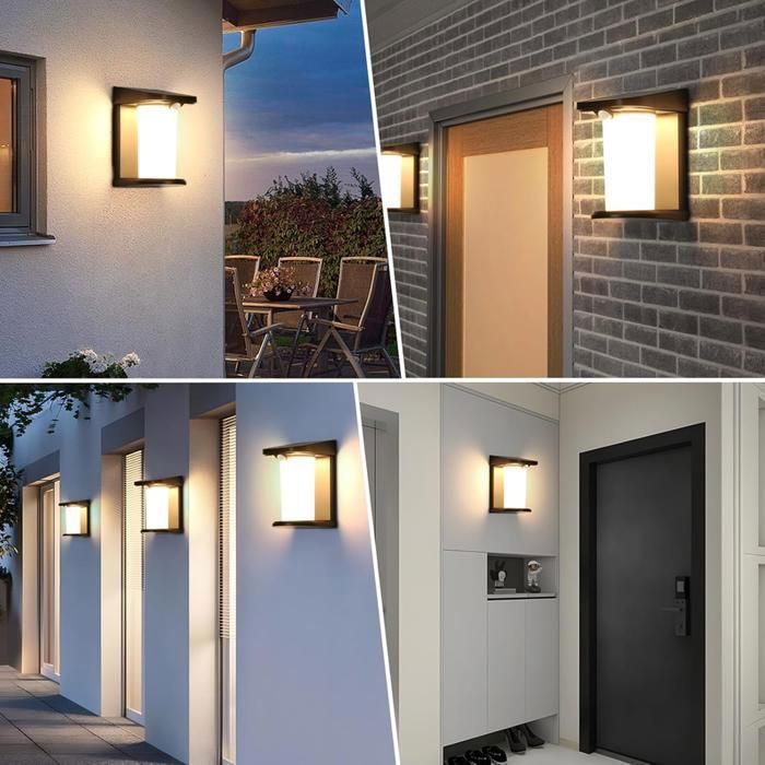 Lampes solaires d'extérieur - NETTLIFE - 1 applique LED - Noir - Détecteur de mouvement - 3000K