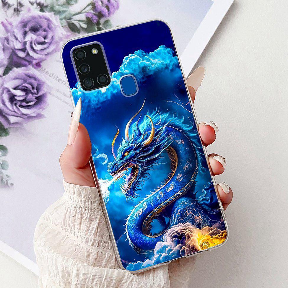 Для Samsung A21s Чехол Прозрачный Модный Роскошный Милый Расписная Задняя Крышка Для Samsung Galaxy A21s Чехол для Телефона A217F A217M A217N