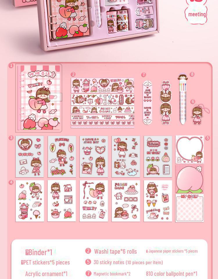 Милый набор блокнотов для девочек 2025 года: Новый подарочный набор для справочника с подарочной коробкой