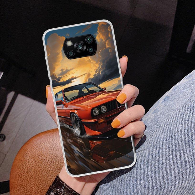 Классический Винтажный Старый Ретро Автомобиль Чехол для Телефона для Xiaomi Poco X5 X6 X7 Pro X4 Gt F7 Ultra M8 M7 Redmi 15C 15 13C 13 12C 12 Уникальный Cov
